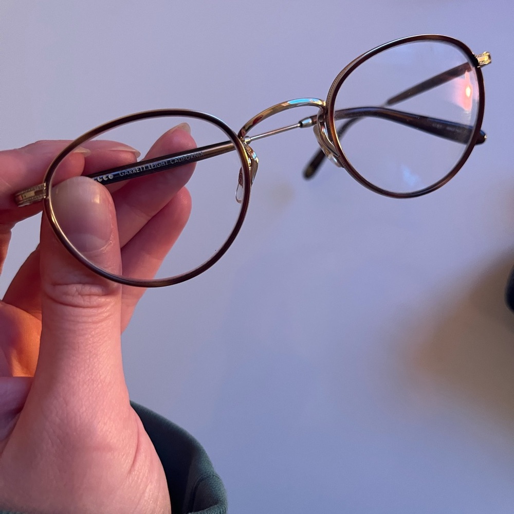Garrett Leight Walgrove Tortoise-gold glasses